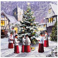 Premium Outdoor Choir Christmas Cards: Pack of 10