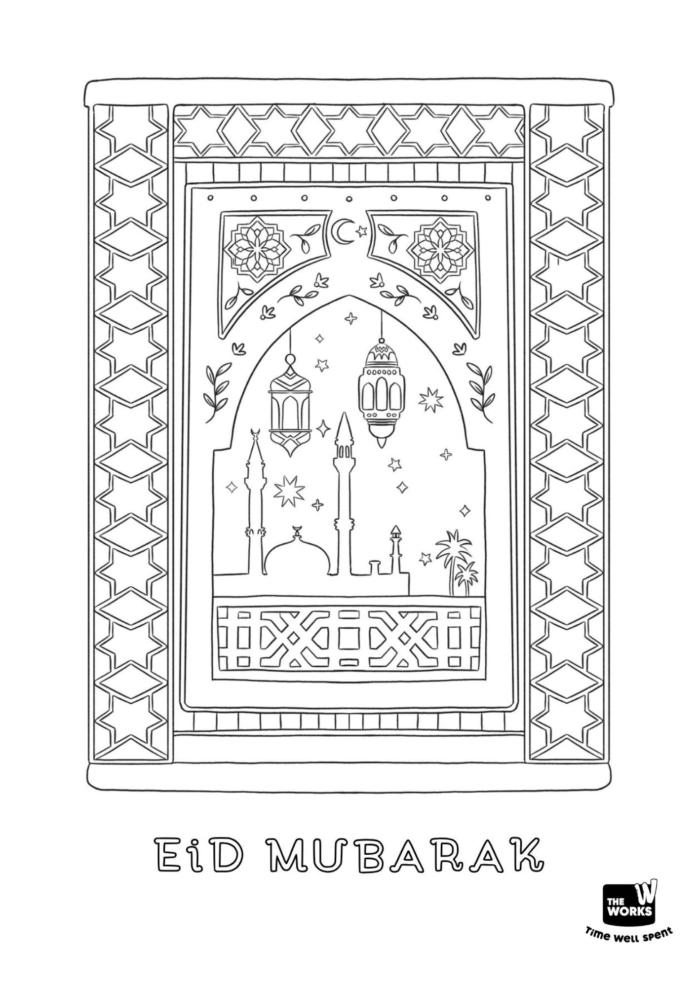 Eid Mubarak Colouring Sheet