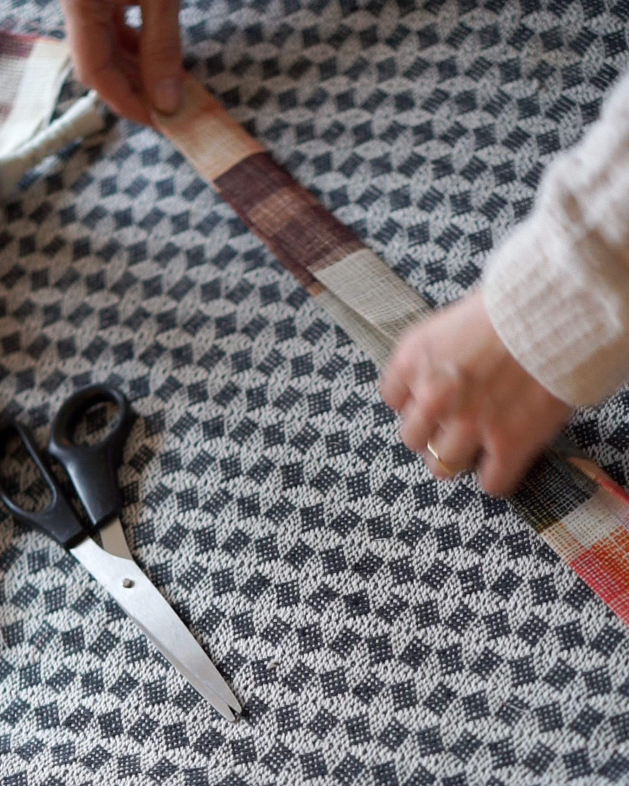 Create a clean, folded strip.