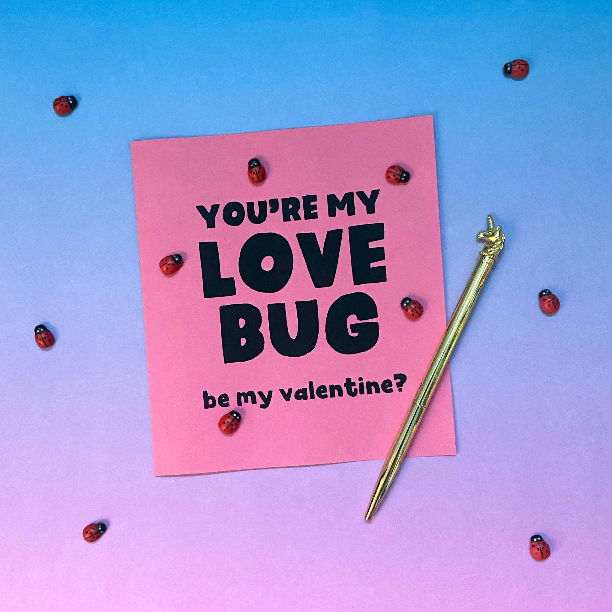 valentines love bug card