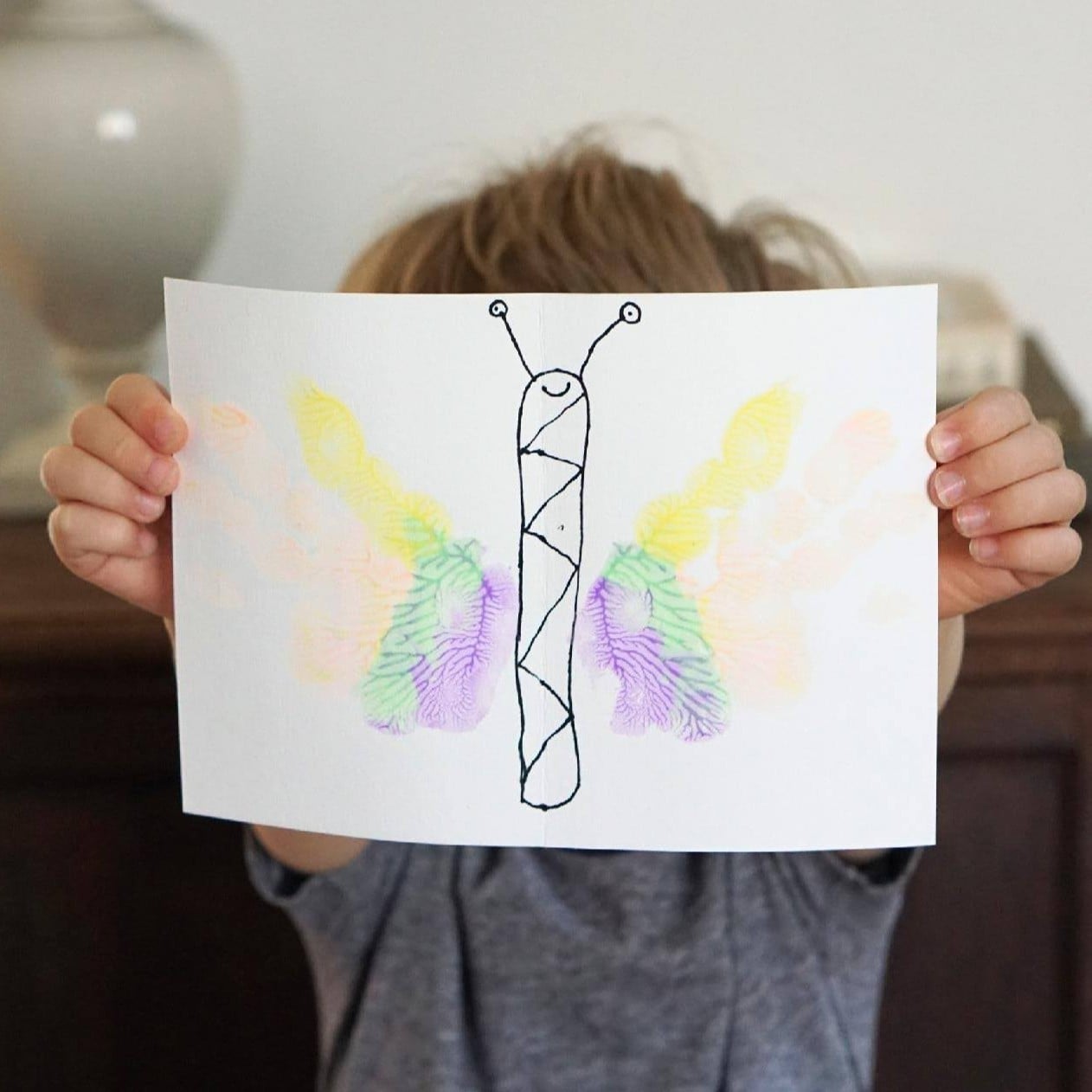 Handprint Butterfly Card for Teachers.
