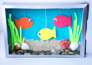 Cereal Box Aquarium - Summer Crafts