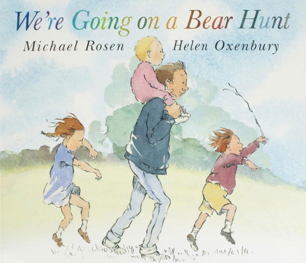 Animals and Nature Stories: We're Going on a Bear Hunt by Michael Rosen and Helen Oxenbury. Cover of We're Going on a Bear Hunt by Michael Rosen and Helen Oxenbury.