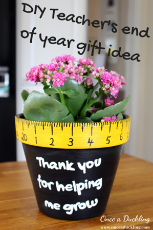 Thank You Teacher Gifts - Painted Plant Pot