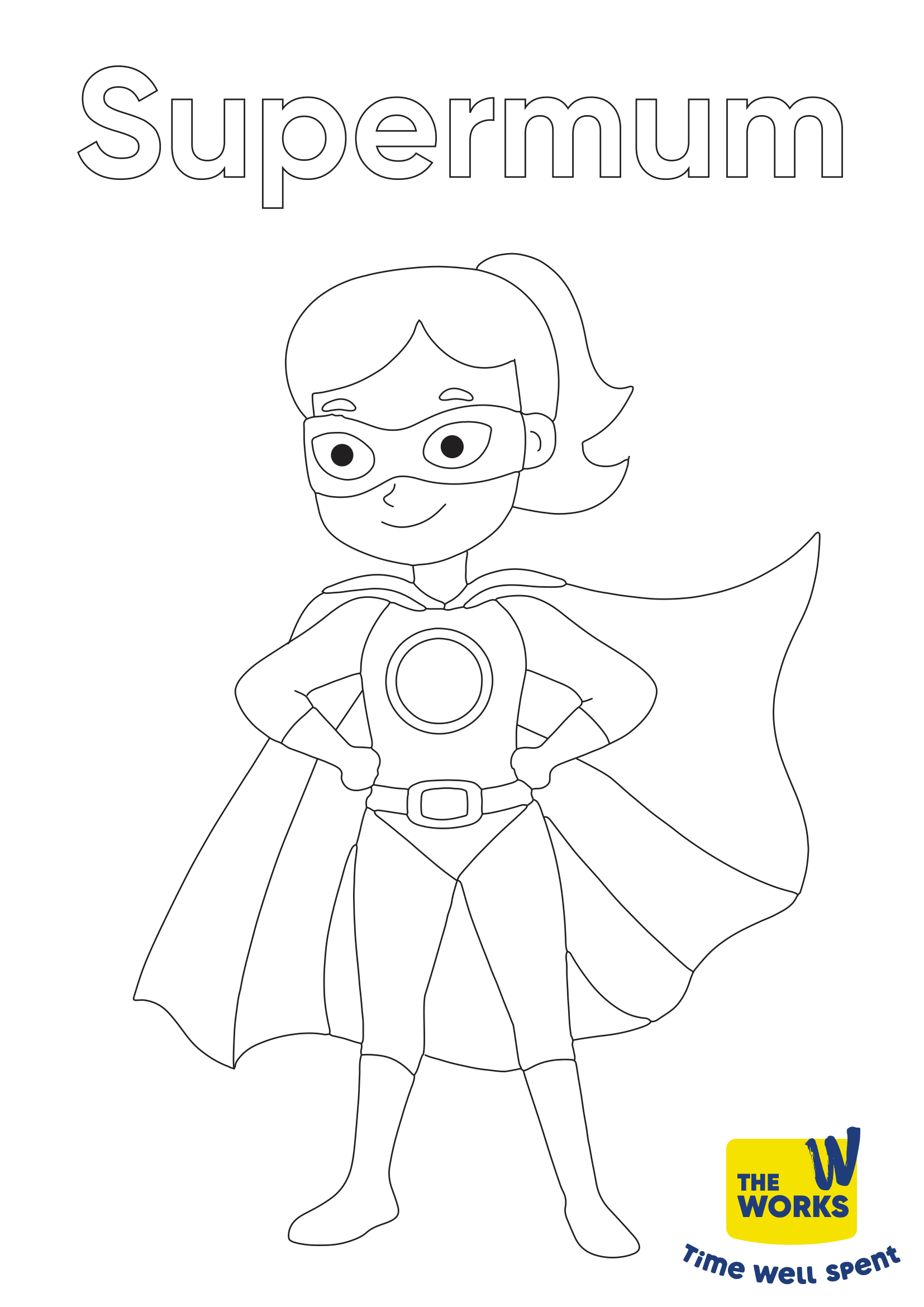 Supermum Colouring Sheet Supermum Colouring Sheet