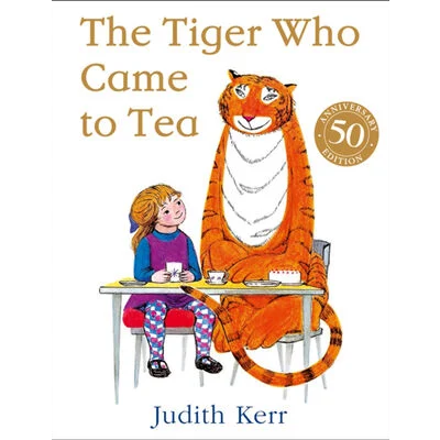 Animals and Nature Stories: The Tiger Who Came to Tea by Judith Kerr. Cover of The Tiger Who Came to Tea by Judith Kerr.