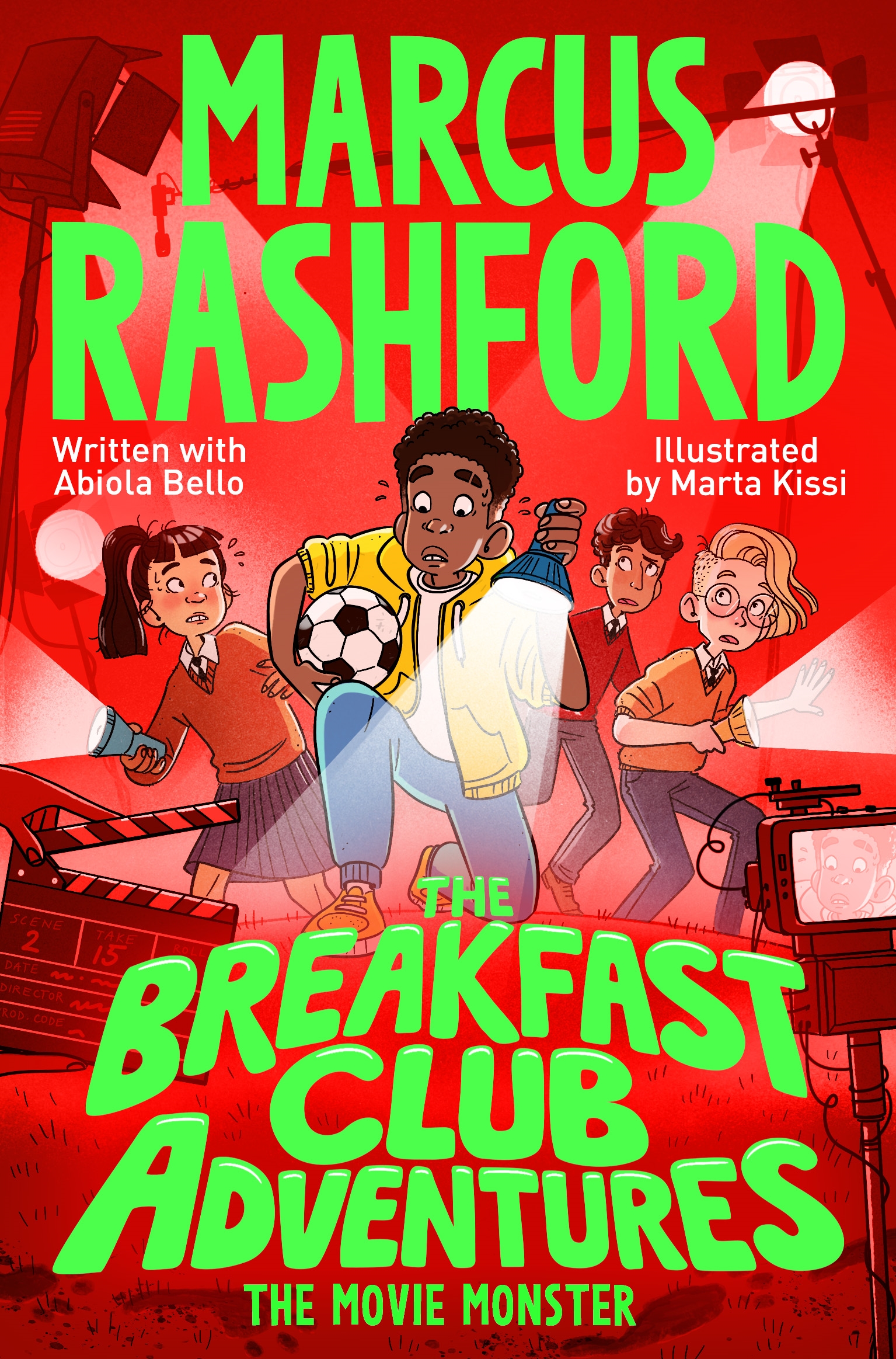 Front cover of The Breakfast Club Adventures: The Movie Monster book by Marcus Rashford.