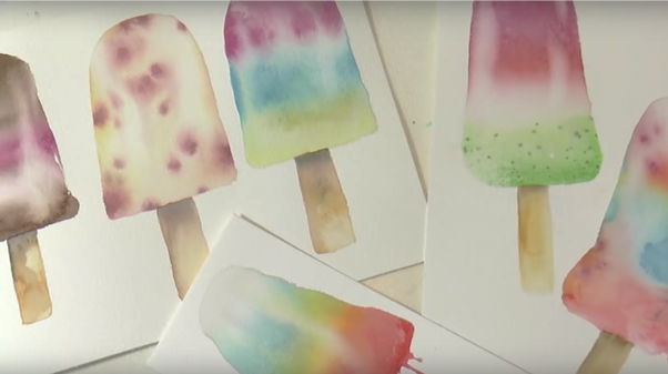 Ice Lollies Easy Watercolour