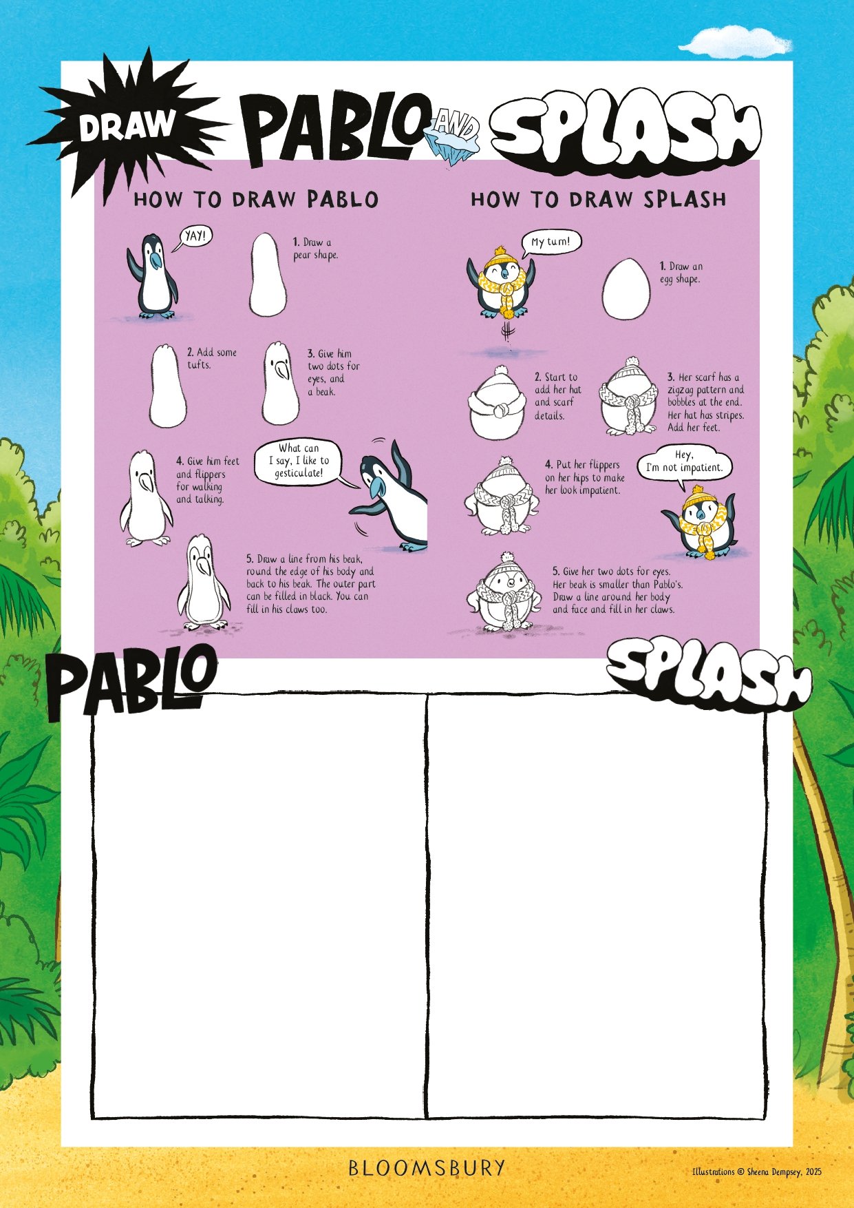 Pablo and Splash How to Draw Pablo and Splash
