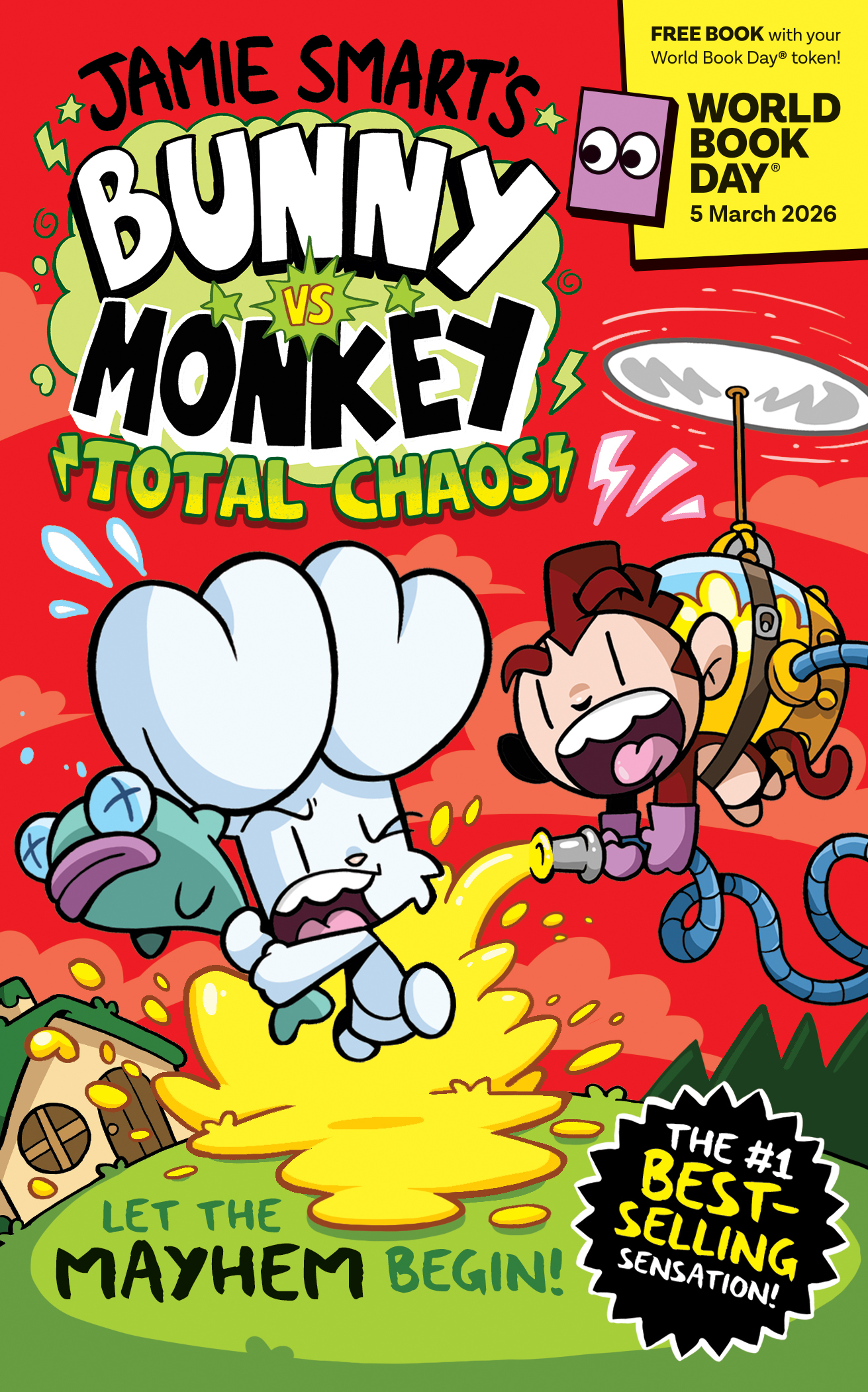 Bunny Vs Monkey Total Chaos book cover for World Book Day 2026