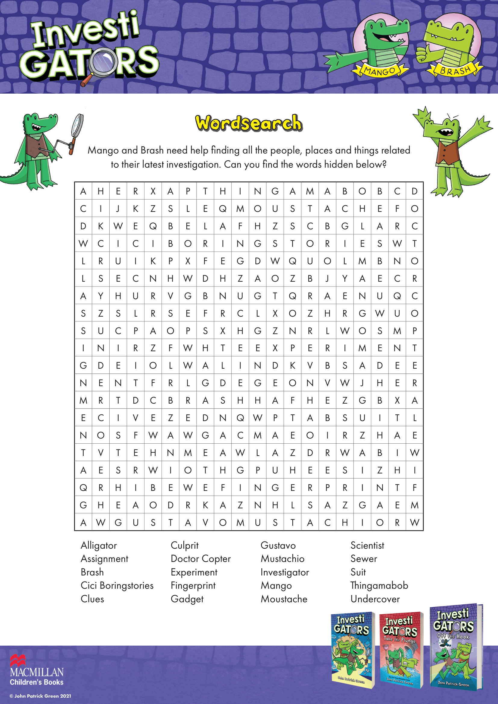 InvestiGators Wordsearch