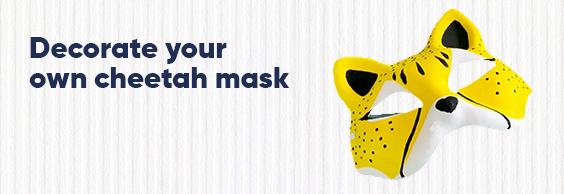 Decorate Your Own Cheetah Mask
