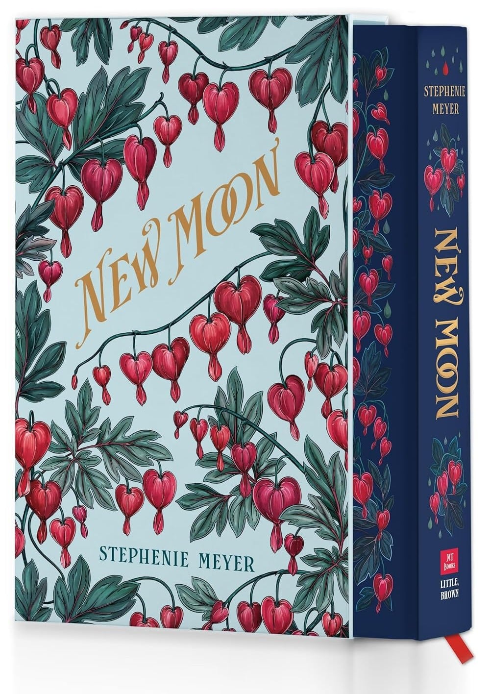 New Moon by Stephanie Meyer. Book cover of New Moon by Stephanie Meyer.