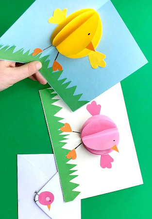 Pop-Up Easter Chick Card 