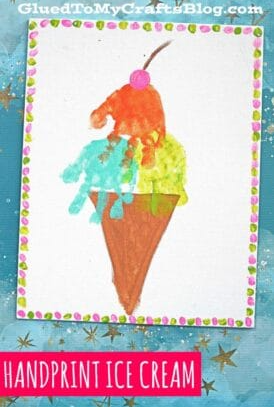 Handprint Ice Cream - Summer Crafts