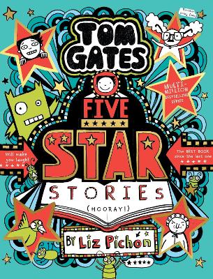Book 21: Five Star Stories (2023) Doodled book cover of book 21 in the Tom Gates series.