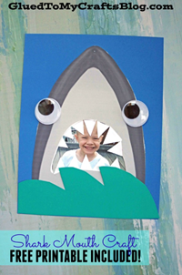 Paper Shark Picture Frame - Summer Crafts