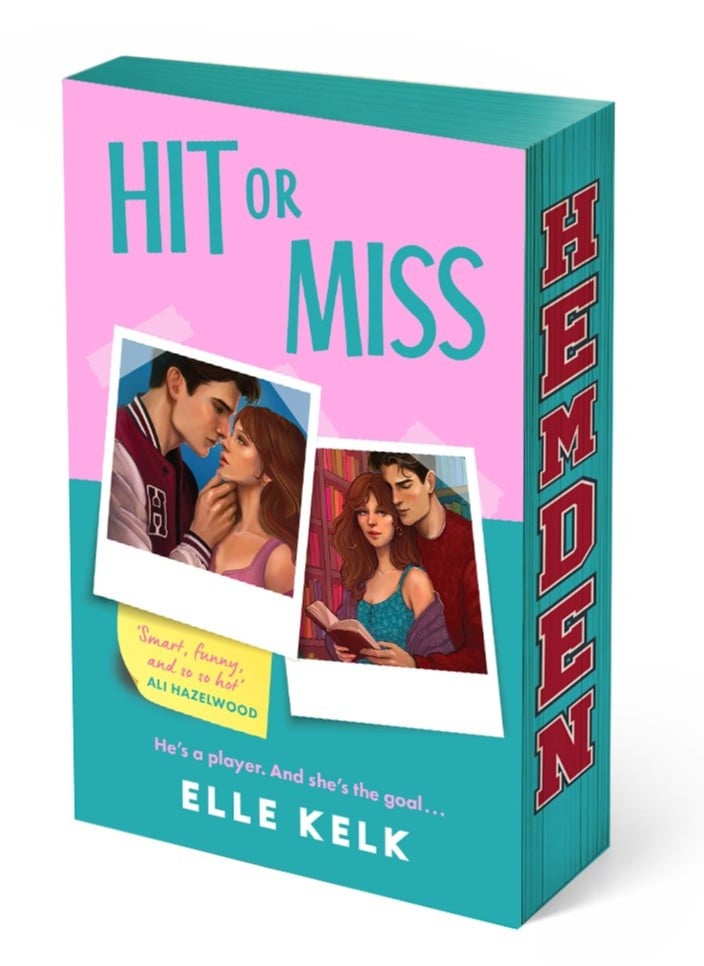 Hit or Miss by Elle Kelk. Exclusive sprayed edge book cover of Hit or Miss by Elle Kelk.