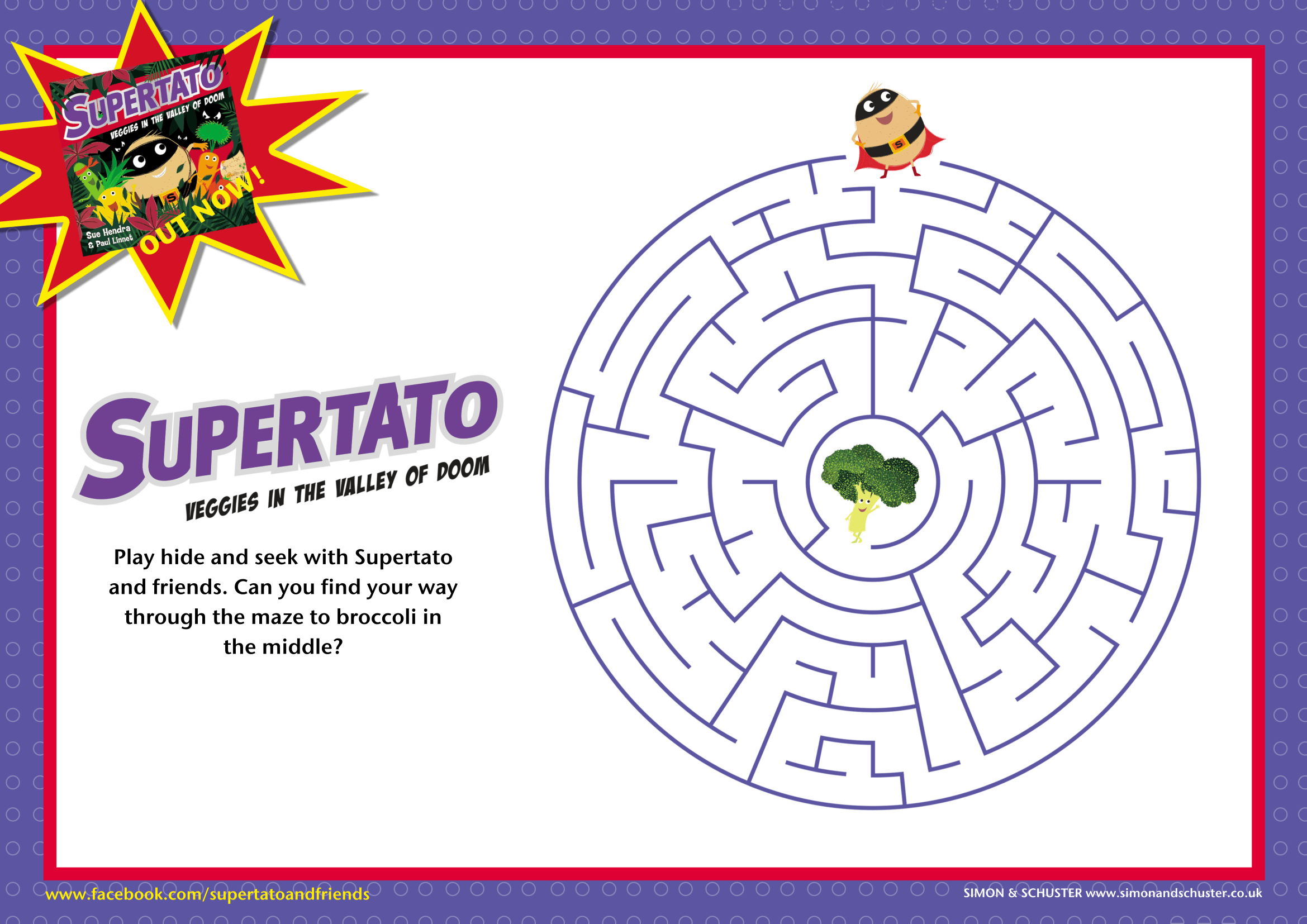 Supertato Veggies in the Valley of Doom Maze Free Supertato veggie maze.