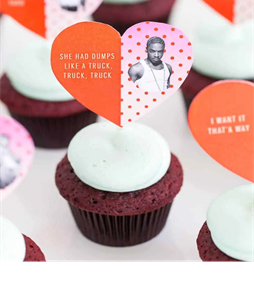 Song lyric cupcakes - valentines gifts