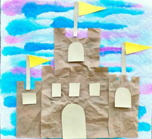 Sandcastle Watercolour Texture Craft - Summer Crafts