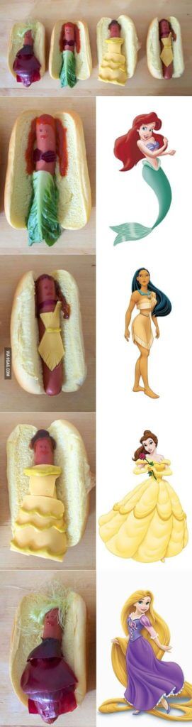 disney princes hot dogs