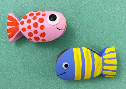 Paper Roll Fish - Summer Crafts