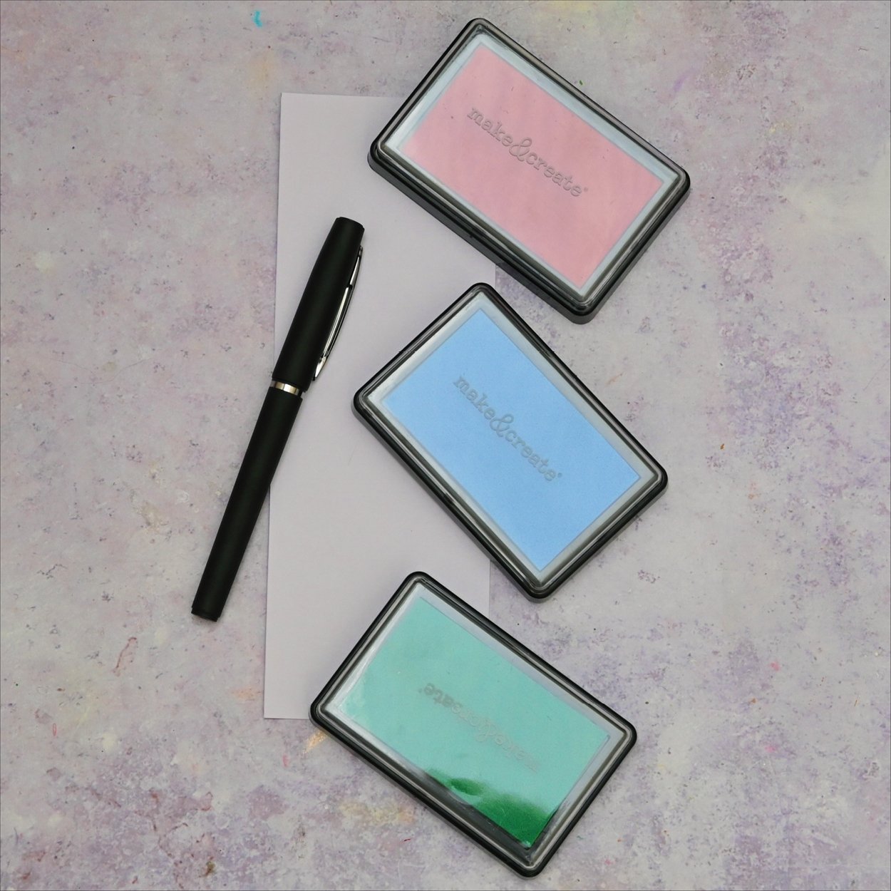Make & Create ink pads in red, blue, and green.