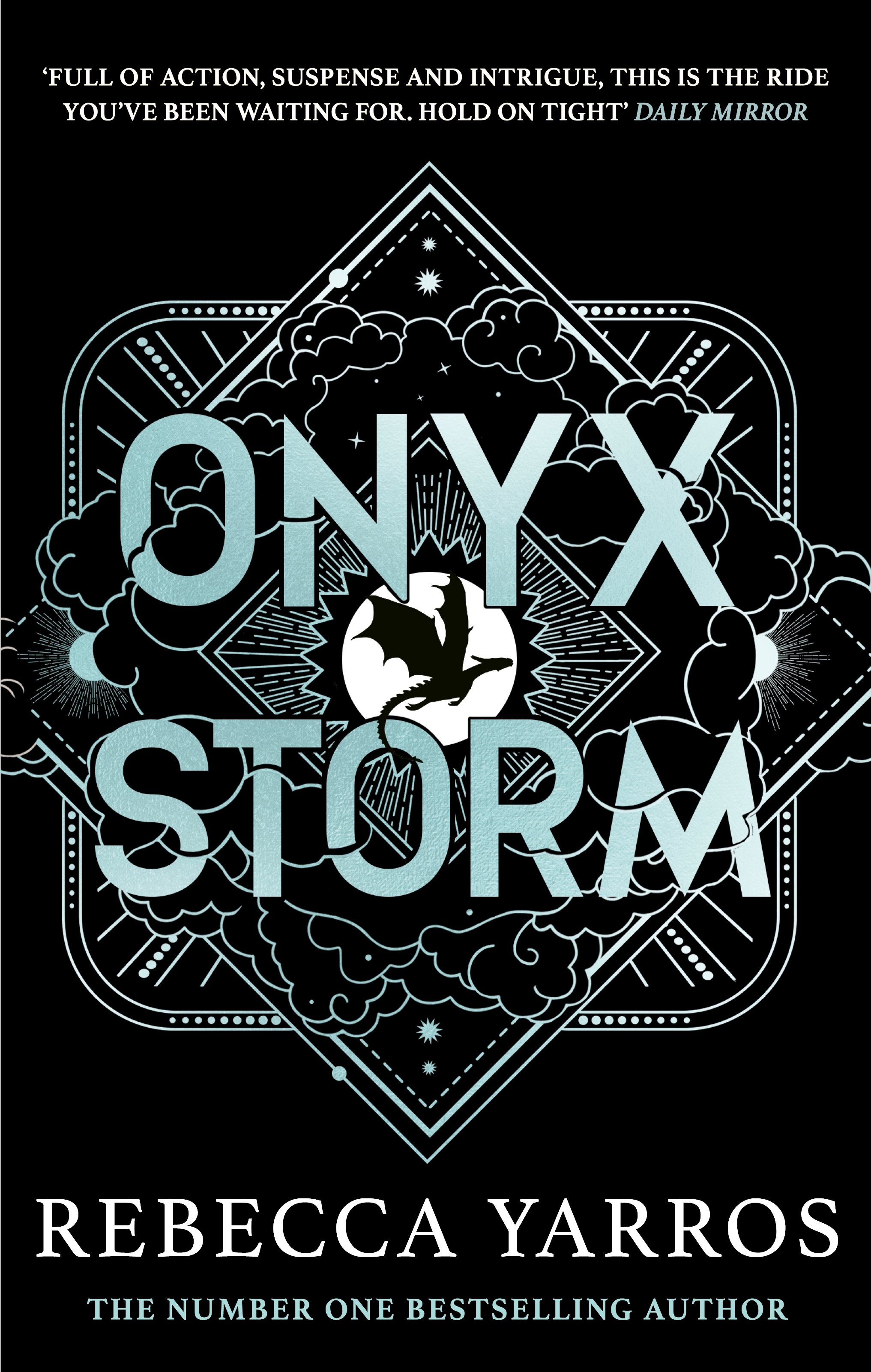 Book cover of Onyx Storm by Rebecca Yarros.