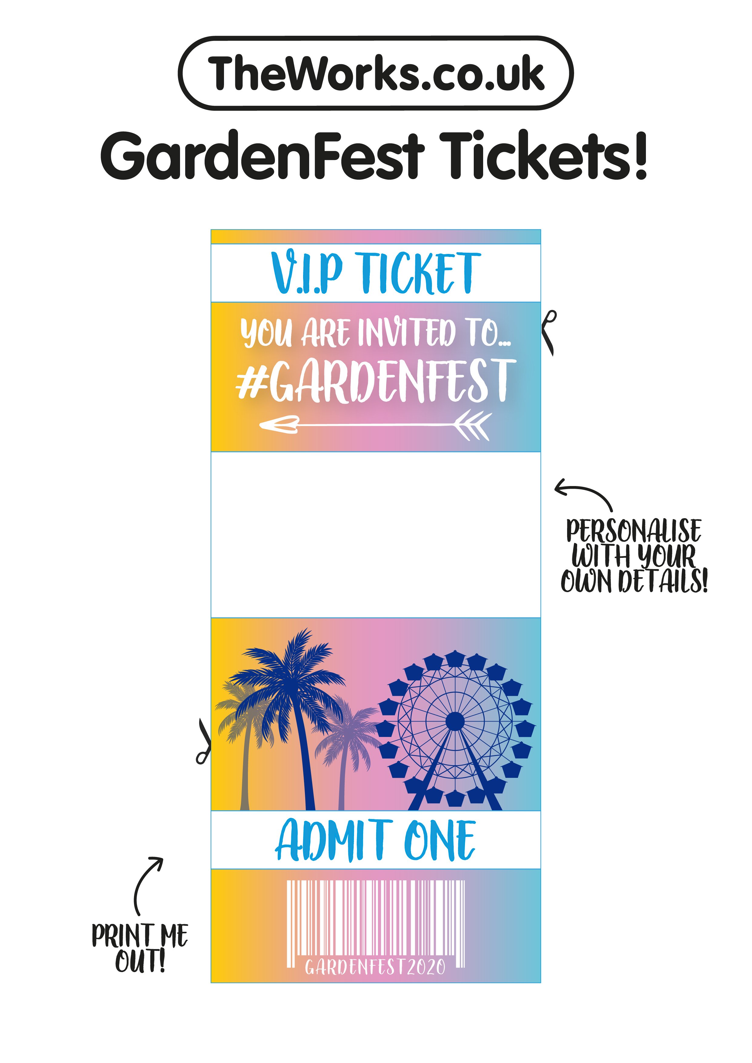 make your own festival tickets