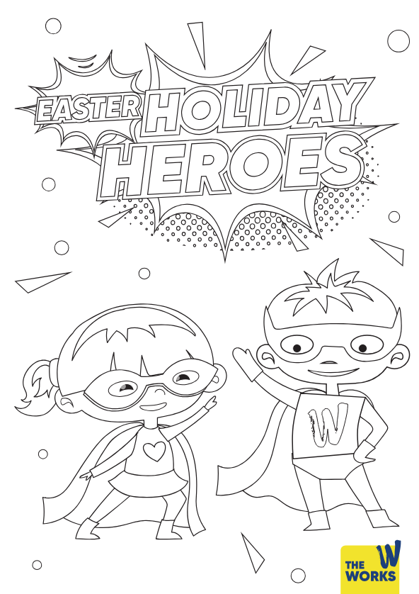 Holiday Heroes Colouring Sheet