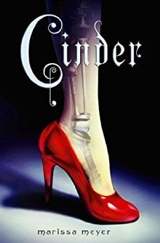 Book cover of Cinder, by Marissa Meyer.