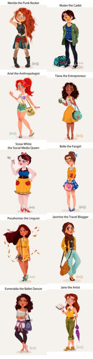 disney princess modern jobs