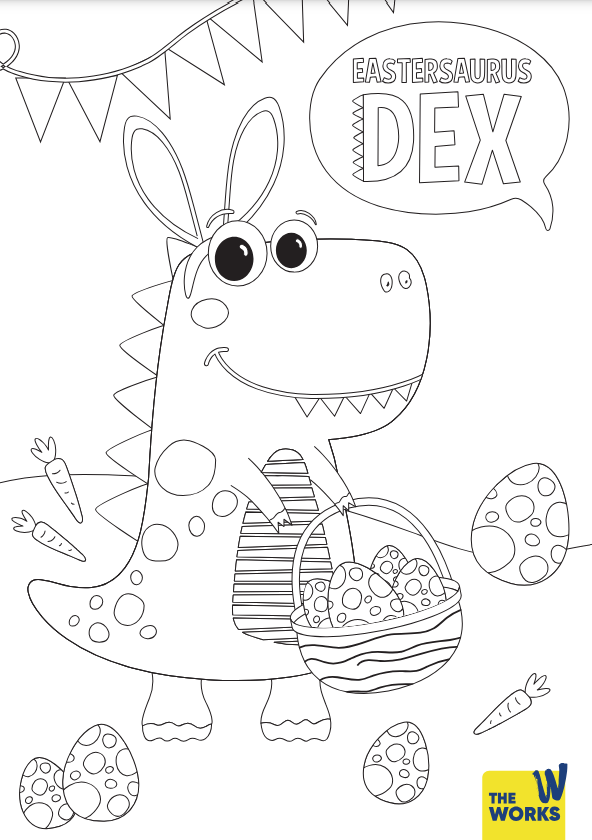 Easter Dex Colouring Sheet