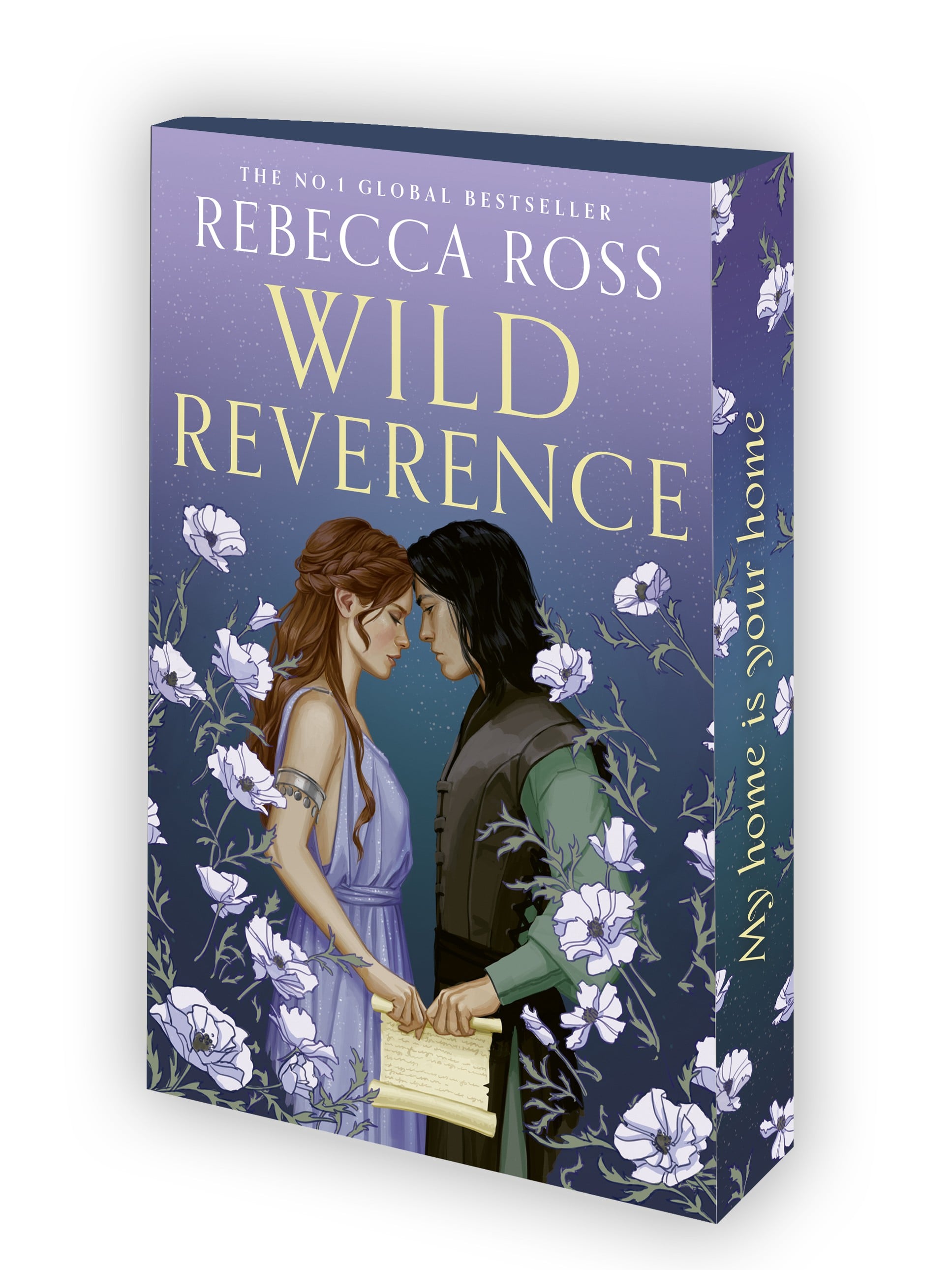 Wild Reverence by Rebecca Ross. Exclusive sprayed edge book cover of Wild Reverence by Rebecca Ross.