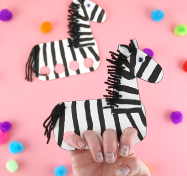 Galloping Zebra Finger Puppet