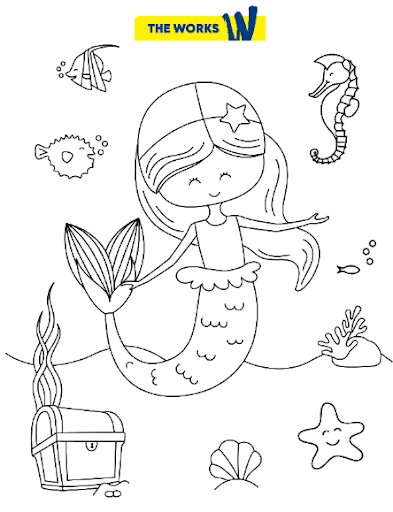 Their New Mermate Colouring Sheet