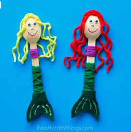 Wooden Spoon Mermaid - Summer Crafts Wooden Spoon Mermaid - Summer Crafts