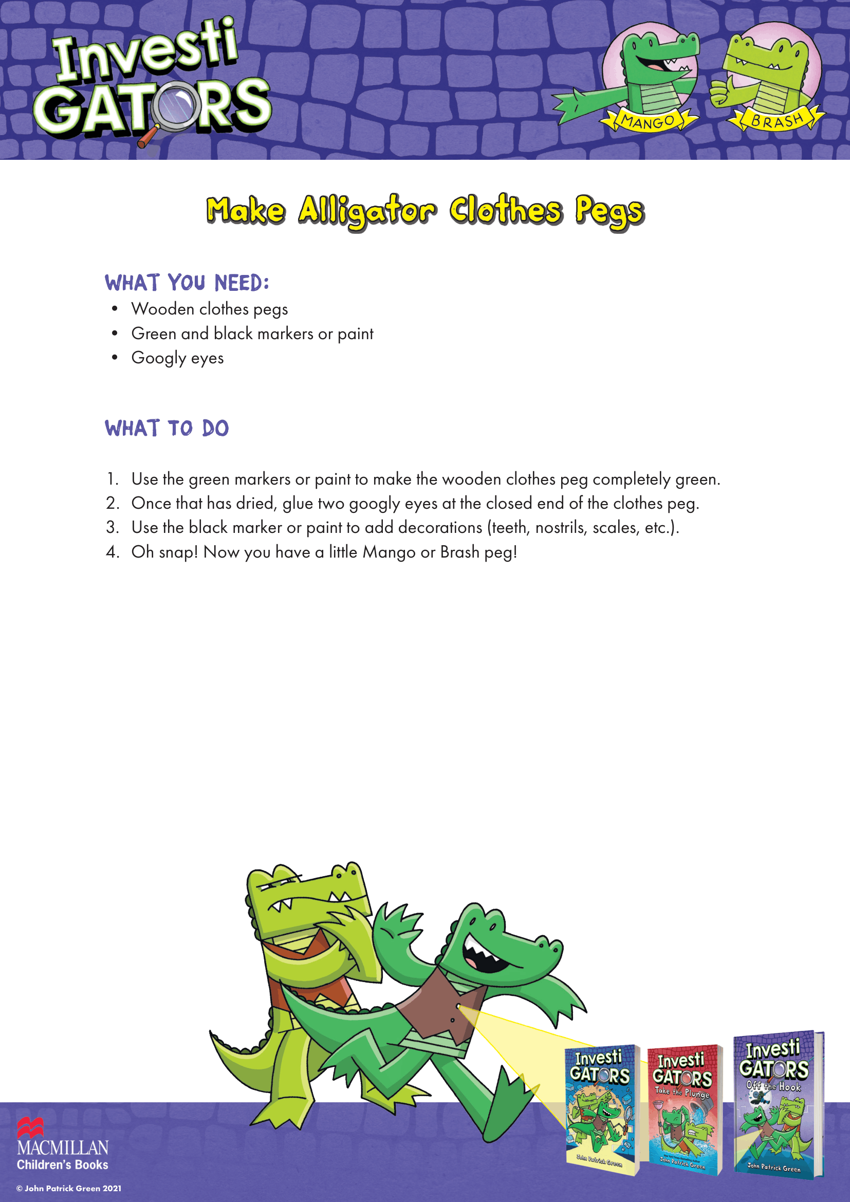 Make Alligator Clothes Pegs