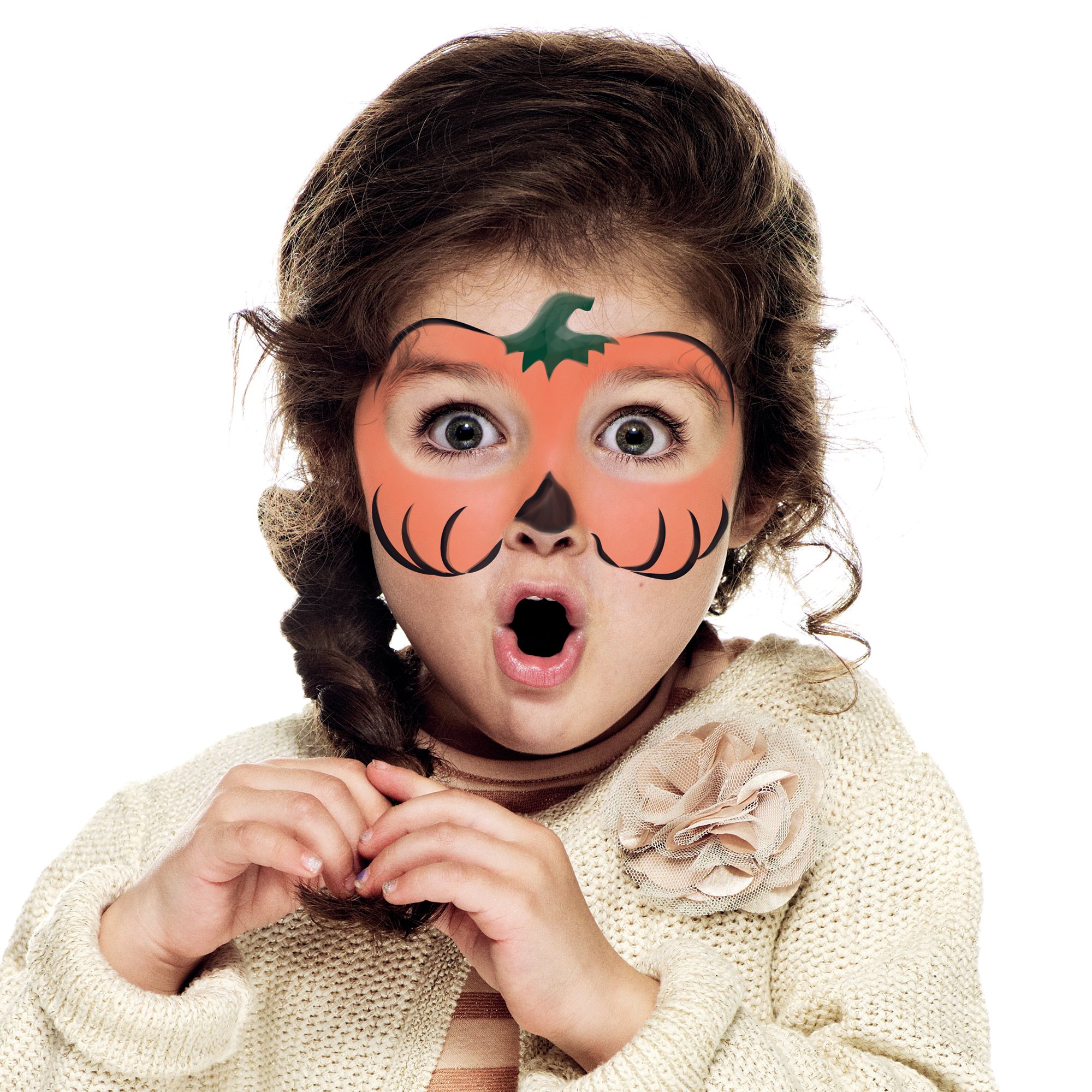 Halloween Pumpkin Face Paint Idea
