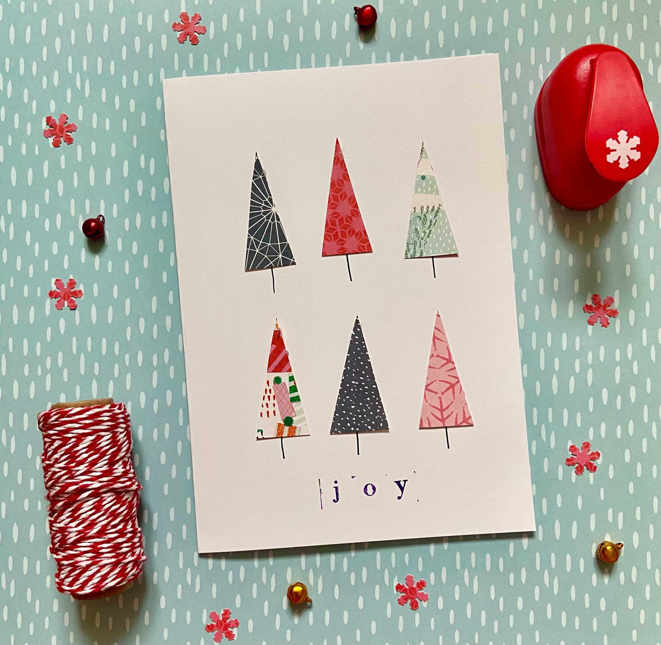 christmas tree homemade card