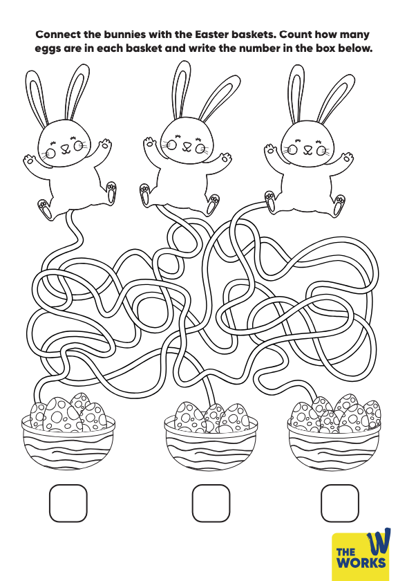 Connect the Bunny Maze Activity Sheet