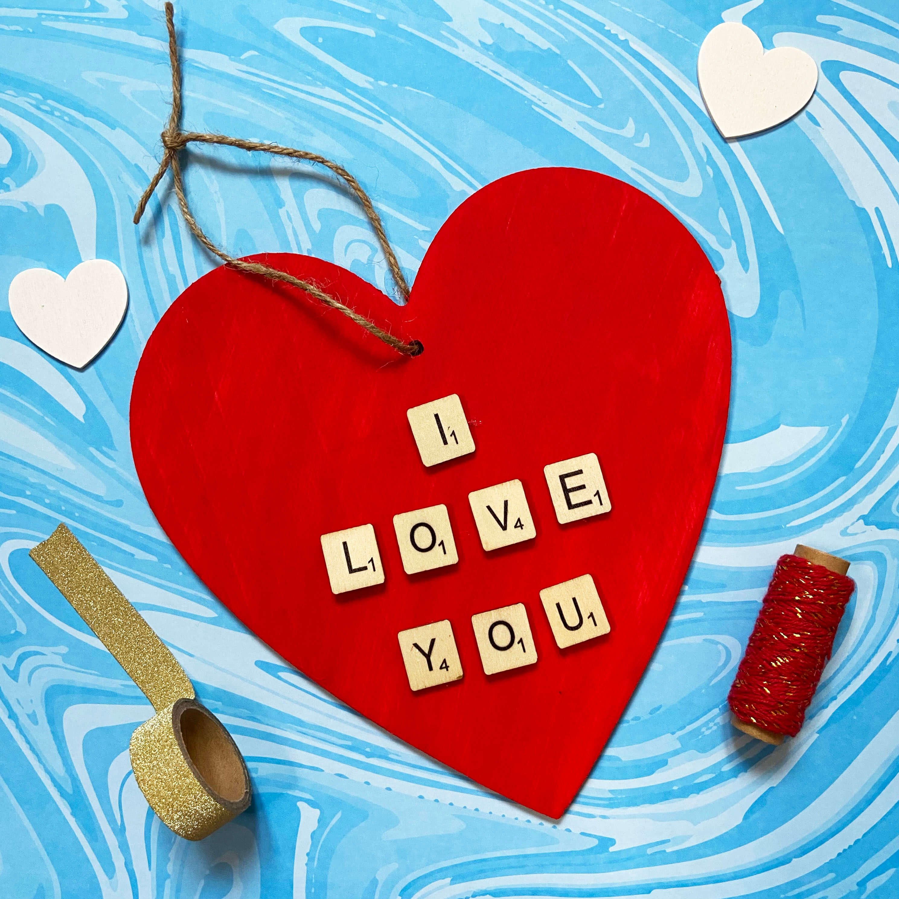 valentines wooden heart 