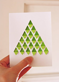 Geometric Christmas tree card