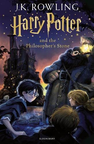 Book cover for book one in the Harry Potter series