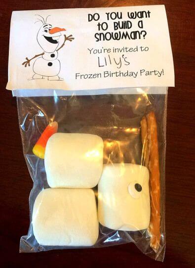 snowman party bags