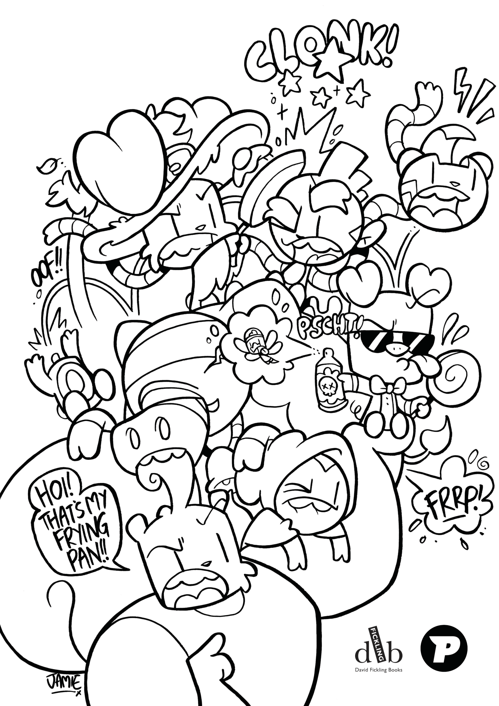 Bunny Vs Monkey Colouring Sheet