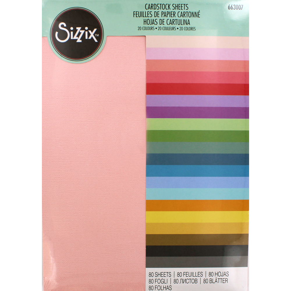 Image of Sizzix 80Pk Coloured Cardstock