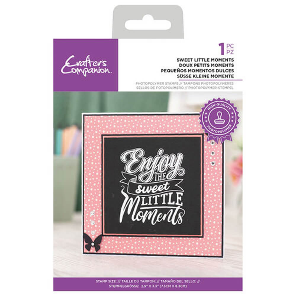 Image of Crafters Companion Enjoy The Sweet Little Moments Clear Stamp