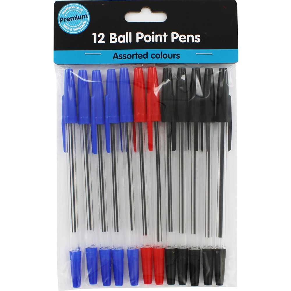Image of 12 Ball Point Pens - Assorted